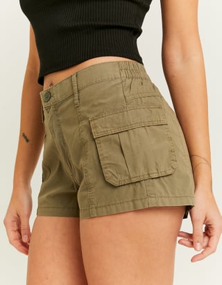 TALLY WEiJL, Low Waist Mini Cargo Shorts for Women
