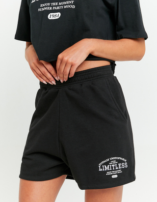 TALLY WEiJL, Schwarze Printed Sweat Shorts for Women