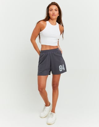 TALLY WEiJL, Graue Printed Sweat Shorts for Women