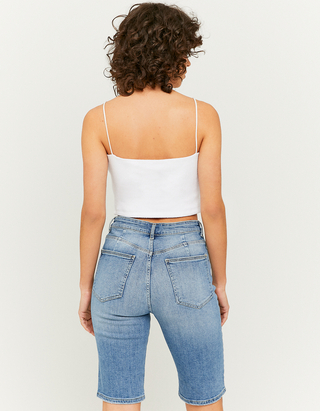 High Waist Denim Bermuda Shorts | TALLY 