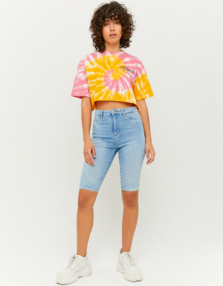 High Waist Cycling Denim Shorts | TALLY 
