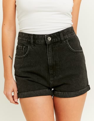 TALLY WEiJL, Shorts in Jeans Mom a Vita Alta for Women