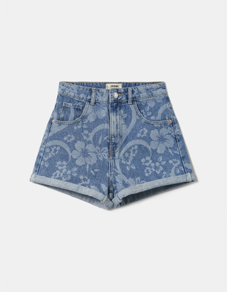 Blaue Mini Shorts
