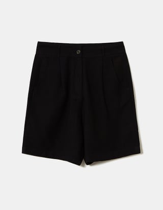 High Waist Bermuda Shorts