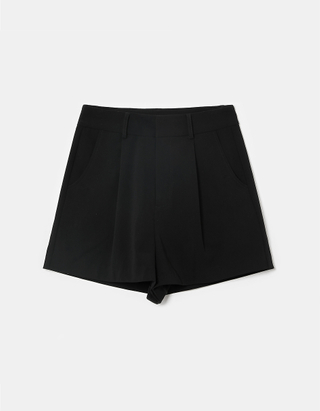 Black High Waist Slouchy Shorts