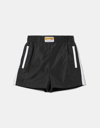 Shorts aus Nylon mit Aufdruck