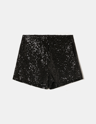 TALLY WEiJL, Black Sequins Shorts for Women