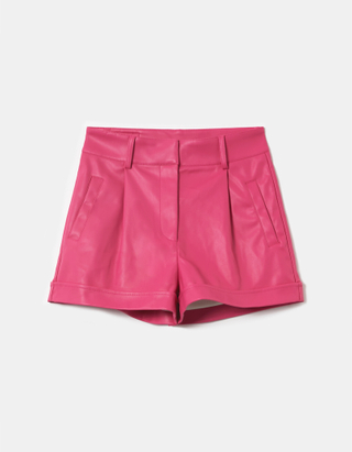 TALLY WEiJL, Pinke Mini Shorts aus Kunstleder for Women