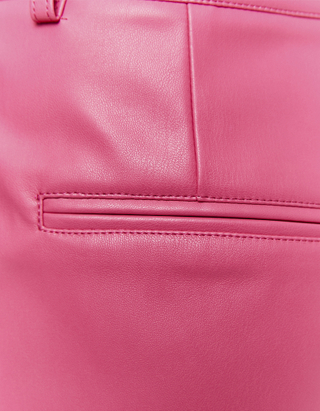 TALLY WEiJL, Różowe szorty mini ze skóry ekologicznej for Women