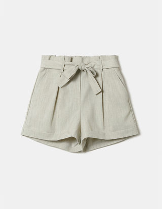 TALLY WEiJL, High Waist Linen-Blend Shorts for Women