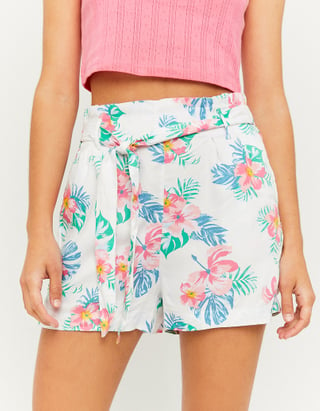 Paperbag Floral Shorts