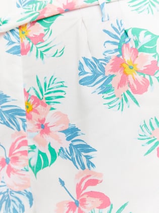 Paperbag Floral Shorts