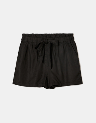 TALLY WEiJL, Shorts Paperbag A Vita Alta Con Nodo Frontale for Women