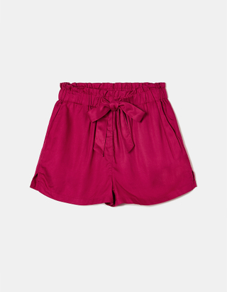 TALLY WEiJL, High Waist Paperbag Shorts mit Knoten for Women