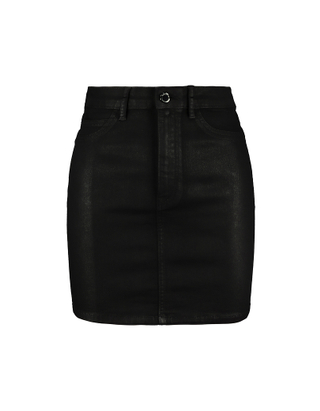 TALLY WEiJL, Black Coated Mini Skirt for Women