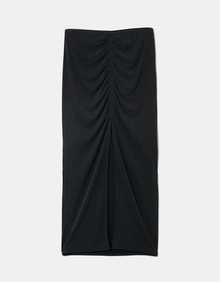 Black Slit Maxi Skirt