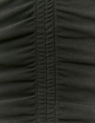 Black Slit Maxi Skirt