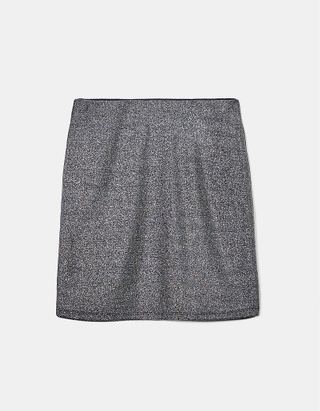 TALLY WEiJL, Grey Lurex Mini Skirt for Women