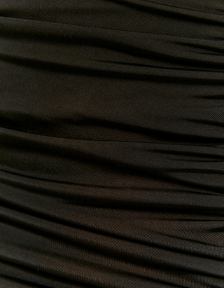 Black Slit Midi Skirt