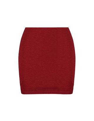 TALLY WEiJL, Red Lurex Skirt for Women
