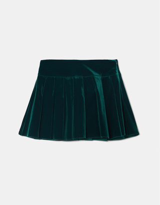 TALLY WEiJL, Green Pleated Mini Skirt for Women