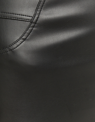 TALLY WEiJL, Black Faux Leather Midi Skirt for Women