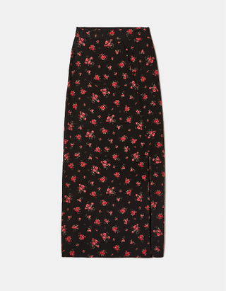 TALLY WEiJL, Printed Slit Midi Skirt for Women