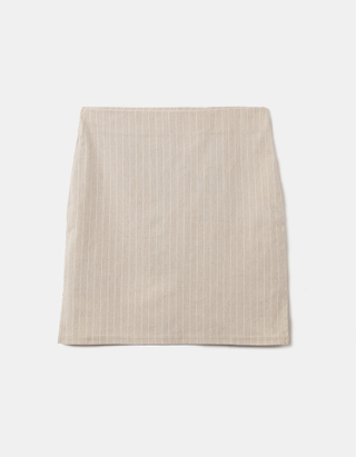 TALLY WEiJL, Beige Mini Skirt Slit for Women