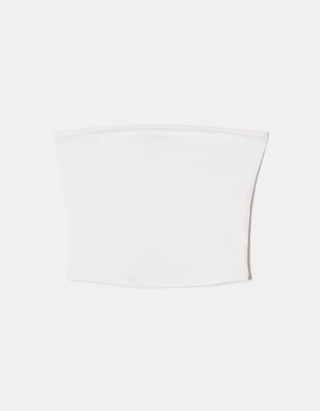 TALLY WEiJL, White Basic Bandeau Top for Women