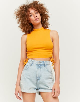 Yellow Cut out Top