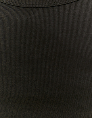 Μαύρο Cropped Printed Top