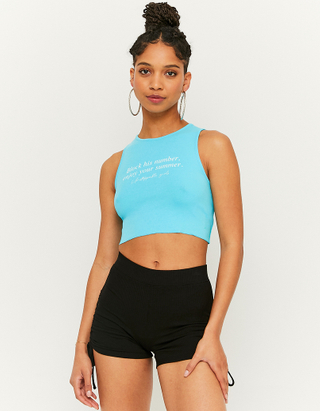 TALLY WEiJL, Cropped Printed Tank Top for Women