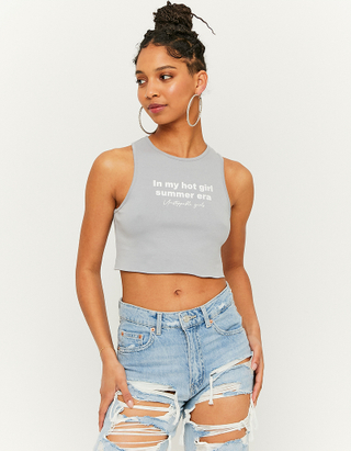 TALLY WEiJL, Cropped Printed Tank Top for Women