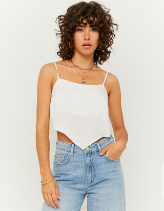 Satin Cropped Top
