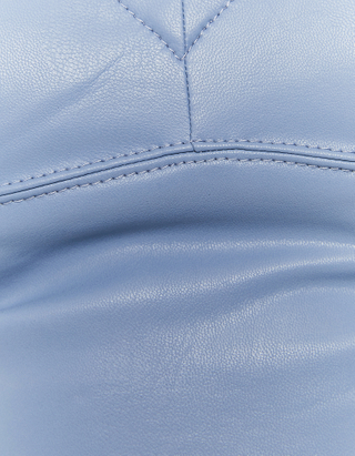 TALLY WEiJL, Niebieski krótki top ze skóry ekologicznej for Women