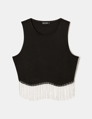 TALLY WEiJL, Cropped Top With Strass Detail for Women