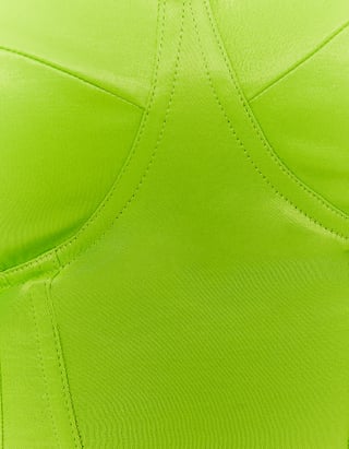TALLY WEiJL, Πράσινο Σατέν Corset Top for Women