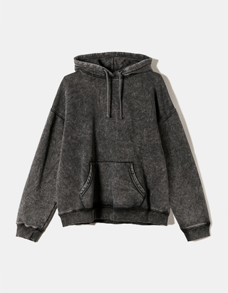TALLY WEiJL, Hoodie oversize gris lavé acide for Women