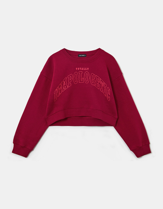 TALLY WEiJL, Czerwony krótki sweter z nadrukiem for Women