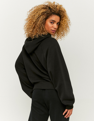 TALLY WEiJL, Black Oversize Zipped Hoodie for Women