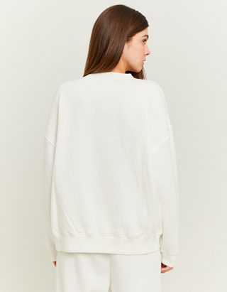 TALLY WEiJL, Grey Oversize Varsity Printed Sweatshirt for Women