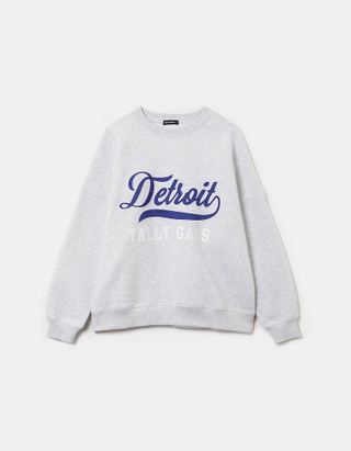 Tally Weijl sweatshirt DAMEN Pullovers & Sweatshirts Sweatshirt Print Grau XS Rabatt 67 % 