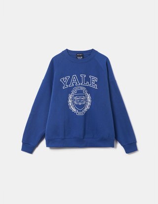 Μπλε Μακρύ Printed Sweatshirt