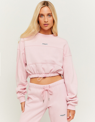 Pink Cropped Sweater | TALLY WEiJL 