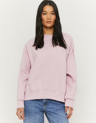Pinkes bedrucktes Oversize Sweatshirt