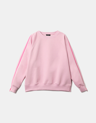 Pink Oversize Printed Sweatshirt