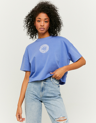 Blue Printed T-shirt | TALLY WEiJL 