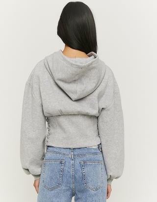 TALLY WEiJL, Grey Corset Sweatshirt for Women