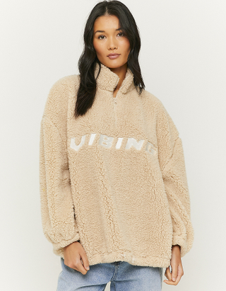TALLY WEiJL, Faux Fur Oversize Sweatshirt for Women