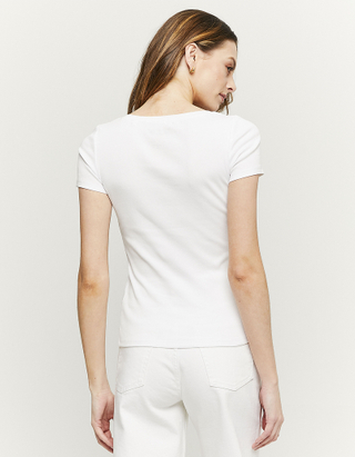 TALLY WEiJL, White Basic T-Shirt for Women